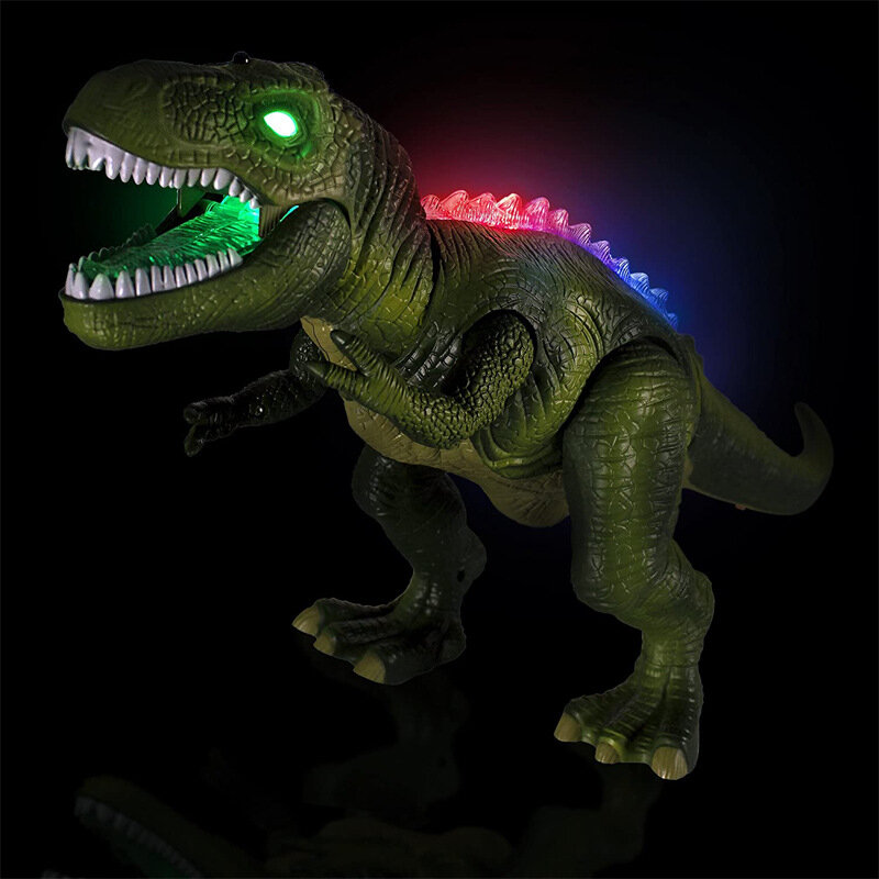 Electric RC Dinosaur Kids Pet Toys Tyrannosaurus Rex Remote Control Animal Model Eyes Shine Walk Sounds For Boy Children Gifts