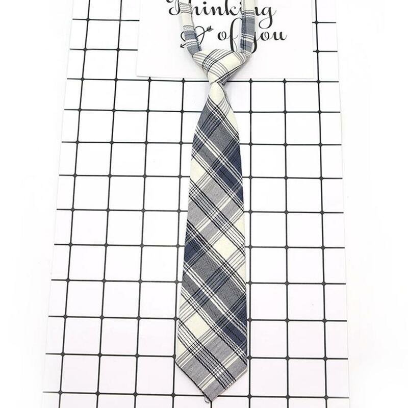 Moda mężczyzna kobiet krawat bawełna chłopcy dziewczyny krawaty Slim, w kratę krawat na prezenty w stylu Casual, nowość gumowy krawat regulowany krawaty