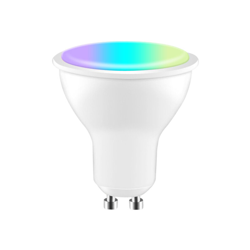 TUYA زيجبي الذكية GU10 ضوء لمبة الأضواء RGB + CCT 100-240 فولت 5 واط عكس الضوء LED ضوء لمبة التحكم الصوتي العمل مع أليكسا جوجل هوم
