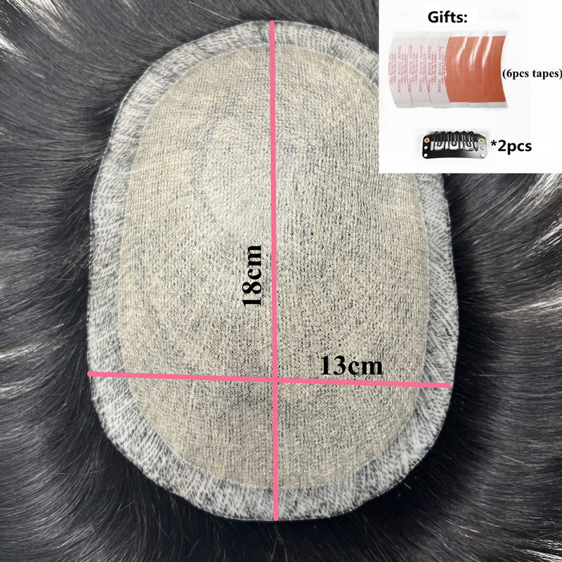 Halo Lady Toupee for Men Human Hair Pieces Hair Unit Wig Male Toupee Replacement System Men's Capillary Peotese with Tapes