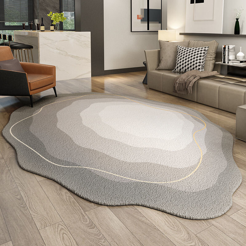 Plush Fluffy Soft Irregular Carpets for Living Room Area Rugs Child Bedroom Carpet Rug Modern Black Sofa Beside Kids Floor Mats