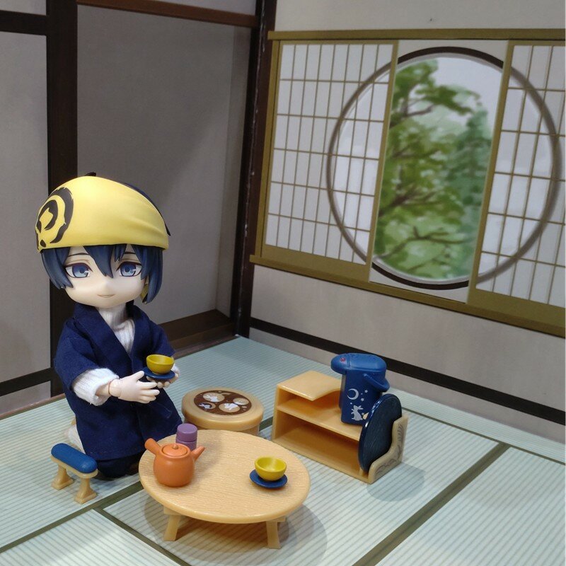 Epoch tarlin gashapon cápsula brinquedo em miniatura japonês móveis mesas e cadeiras caixa de armazenamento prateleira modelo gacha ornamentos de mesa