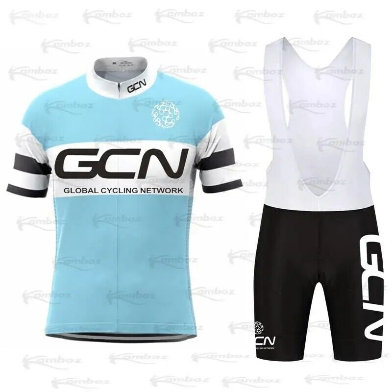 Gcn الرجال الصيف جديد الدراجات ملابس رسمية الدراجات رياضية دراجة سباق فريق الملابس مقاومة للاهتراء مريلة السراويل قصيرة دعوى