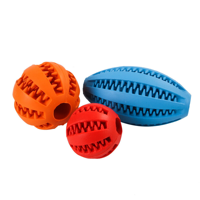Dog Toy Leaky Food Ball Rubber Elastic Large Small Dog Puppy Cleaning Teeth Chew Snack Ball for Pet Supplies Accessories 5/7CM
