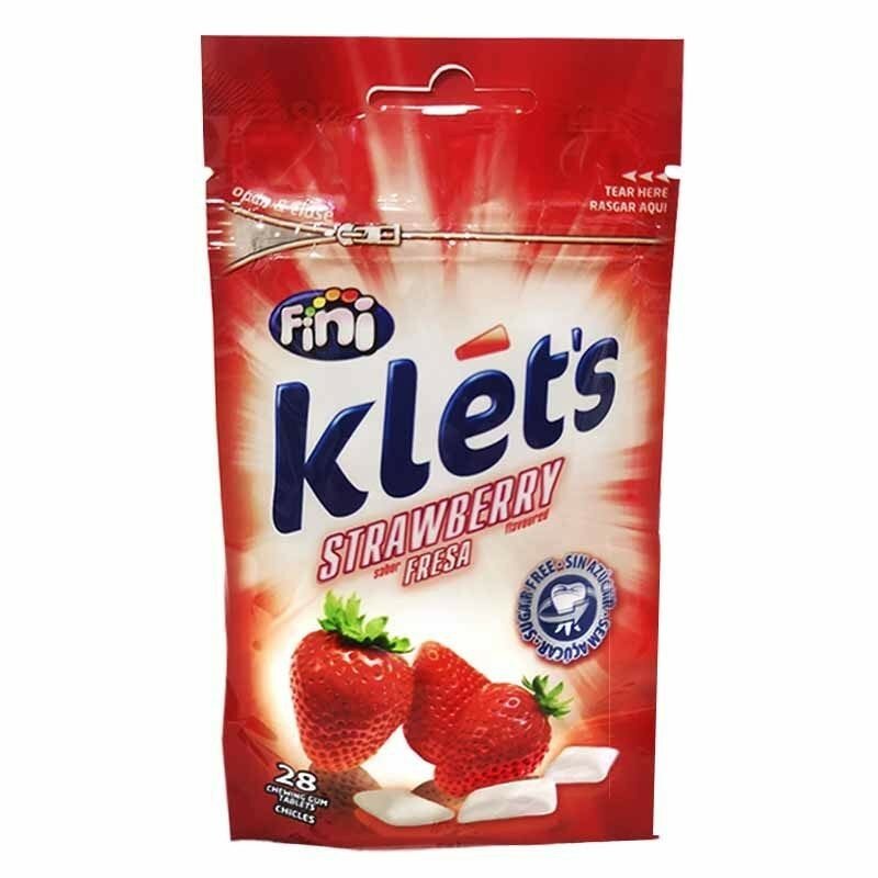 Klét's Fini-فراولة فراولة ، 28 علكة فراولة