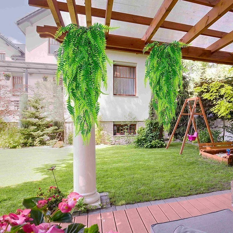 Персидские листья папоротника 90 см, лоза, декор для комнаты, подвесное искусственное растение, пластиковая листья, трава, украшение для свад...