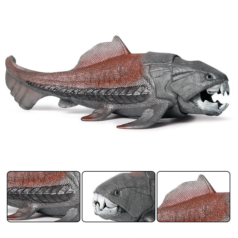 Фигурка-динозавр Юрского периода, модель животного мира, динозавры Dunkleosteus, рыба из ПВХ, детская коллекция, обучающая игрушка