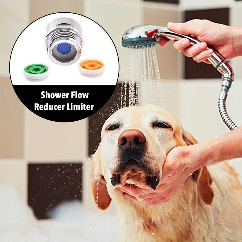 Limitatore riduttore di flusso per doccia da bagno 4 IN 1 Set fino al 70% risparmio idrico 4 L/min 3 accessori per rubinetti con ugello a portata diversa