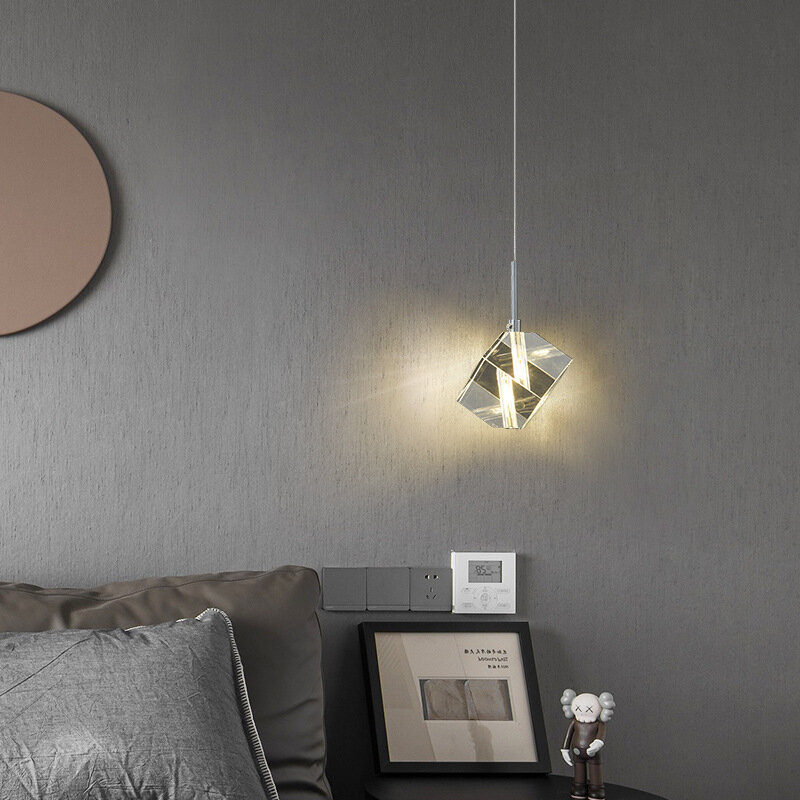 Luxury Crystal Pendant Light Nordic Bedroom Bedside Chandelier ...
