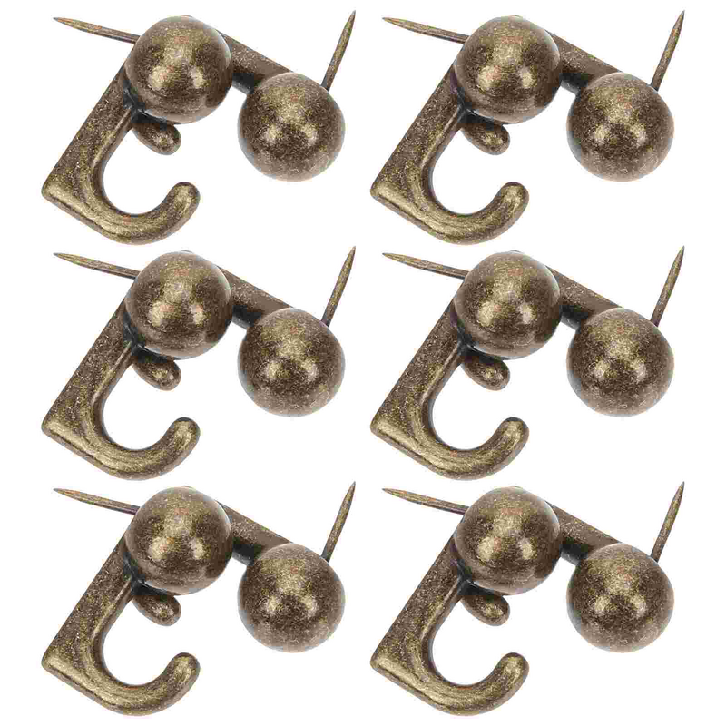 30 buah kunci kait logam kuku dorong Pin Gambar 2x1CM dekorasi paduan seng Thumb Tack