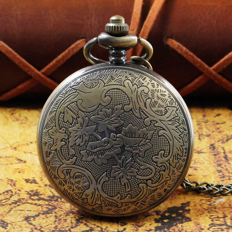 Vintage Eagle Cut-Out นาฬิกาพ็อกเก็ตนาฬิกาตัวเลขภาษาอาหรับแสดง Quartz กระเป๋านาฬิกาผู้ชายจี้สร้อยคอที่ดีที่สุดของขวัญ