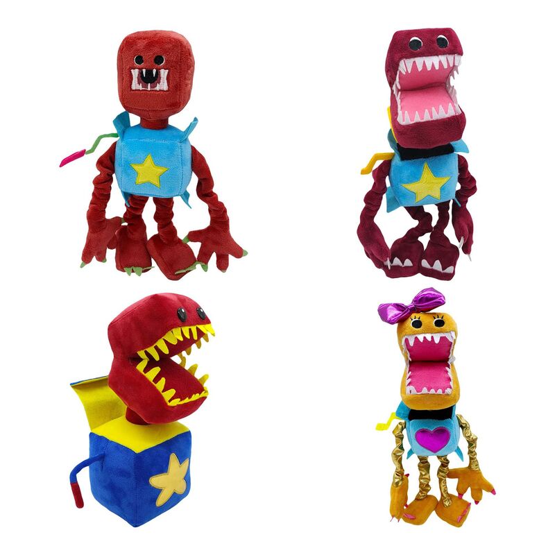 Juego de dibujos animados Boxy Boo, nuevo Robot rojo lleno de muñecos de peluche, colección de regalos de vacaciones, juguetes de peluche