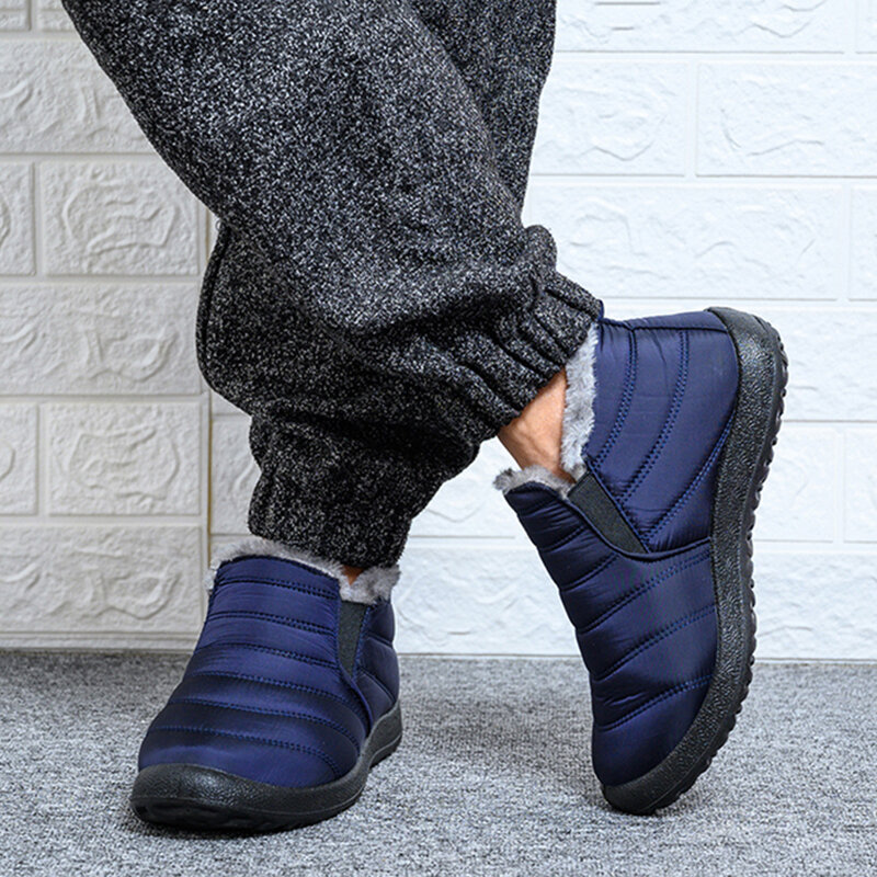 Botas de nieve impermeables para hombre, zapatos de invierno, estilo militar, para exteriores