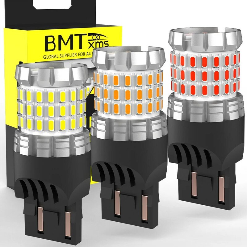 BMTxms-الذيل ضوء الفرامل بدوره إشارة ، LED سيارة عكس DRL ، Canbus T20 ، 7443 ، 7440 ، W21 ، 5 واط ، W21 ، 5 واط ، W21W ، WY21W ، 4000LM ، 2 قطعة