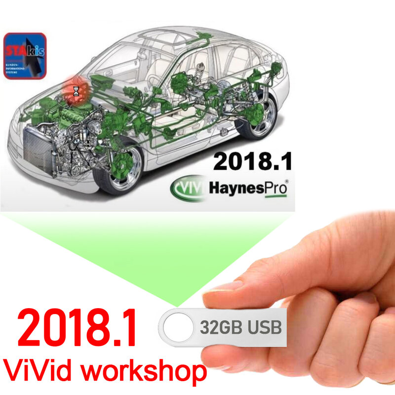 Atris-technik-datos de taller Vivid 2018,1 HaynesPro 2018,01 v automotriz 32GB usb link, software de reparación de europa + catálogo de piezas de Atris