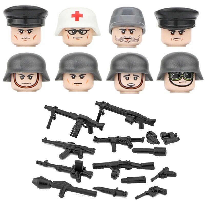 WW2 Soldat Militär Armee Figuren Waffen Zubehör Bausteine Moderne Russische Ukraine Spezielle Teile Ziegel Kinder Spielzeug