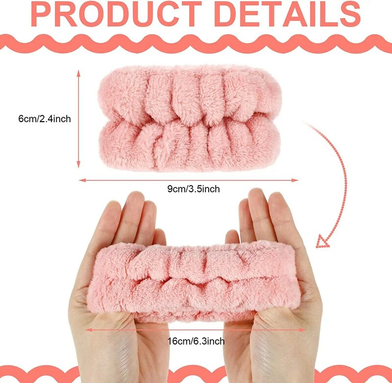 2 sztuk nadgarstek do jogi mycie twarzy miękka flanelowa pasek na rękę wielokrotnego użytku makijaż ręcznik nadgarstek aksamitny ręcznik dziewczyny elastyczne mycie twarzy