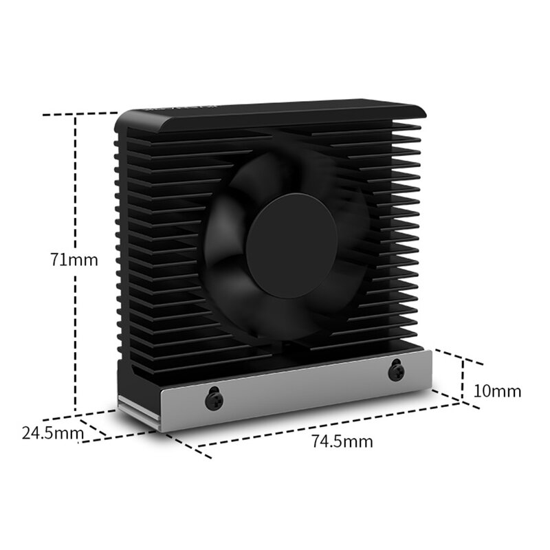 5V 3PIN ARGB CNC ฮีทซิงค์ Cooler พัดลมระบายความร้อนสำหรับ M.2 2280 SSD หม้อน้ำอะลูมินัมอัลลอย Active Solid State disk Cooler