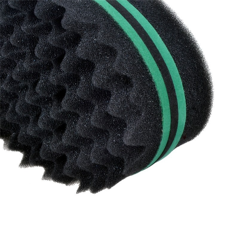 Ovale Doppelseiten Magic Twist Haar bürste Schwamm bürste für natürliche Afro Coil Wave Dread Schwamm bürsten Haar zöpfe Flechten Haar