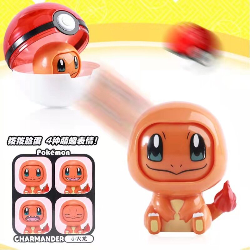 Pokemon rosto mudando boneca brinquedo cápsula pikachu pokémon caixa cega presente das crianças natal halloween presente anime figura