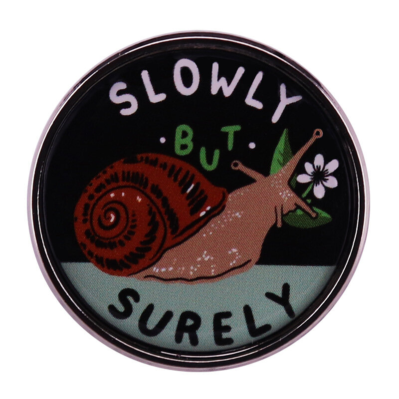 A0939 Slowly But Surely น่ารักการ์ตูน Snail Enamel Pin Lapel Pins Badge เข็มกลัดเครื่องประดับเครื่องประดับ
