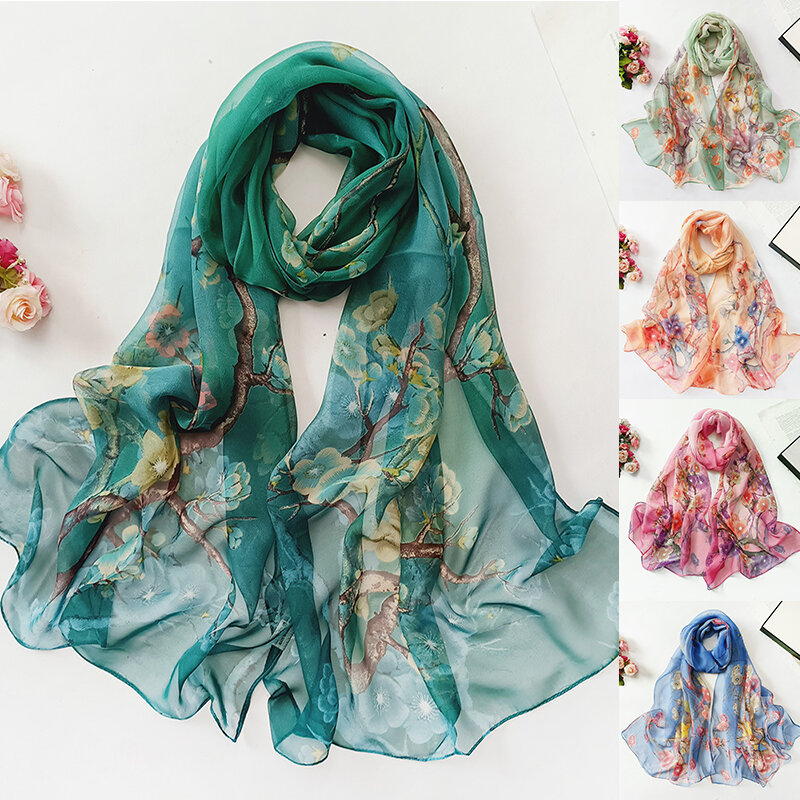 Дешевый платок с градиентными цветами, искусственная бандана, элегантная шаль, хиджаб, летняя Защита от солнца