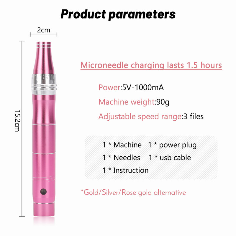 Electric Professional Derma Pen Rechargeable Mirconeedling Anti Aging Derma Stamp Wrinkle Removal Therapy Skin Care Tools