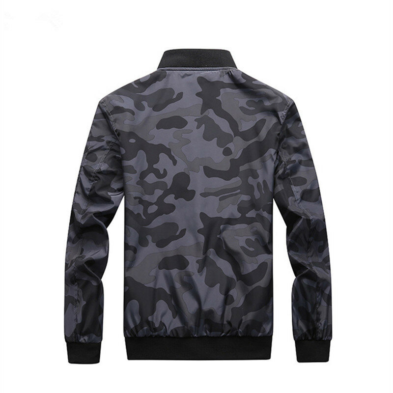 Alta qualidade grande jaqueta de camuflagem esportiva masculina gola com zíper esportes ao ar livre montanhismo jaqueta