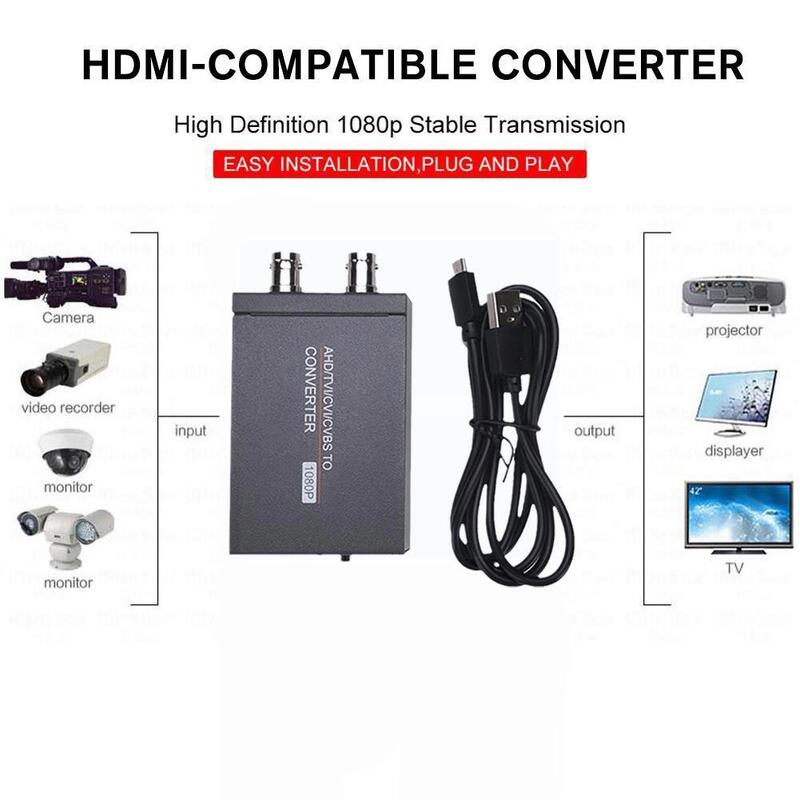 Convertitore di segnale Ahd Tvi Cvi Cvbs al convertitore 1080p per convertitore Tester Cctv per fotocamera W4y5