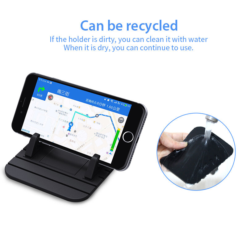 Alfombrilla antideslizante para salpicadero de coche, soporte de silicona para teléfono móvil, para Samsung y Xiaomi