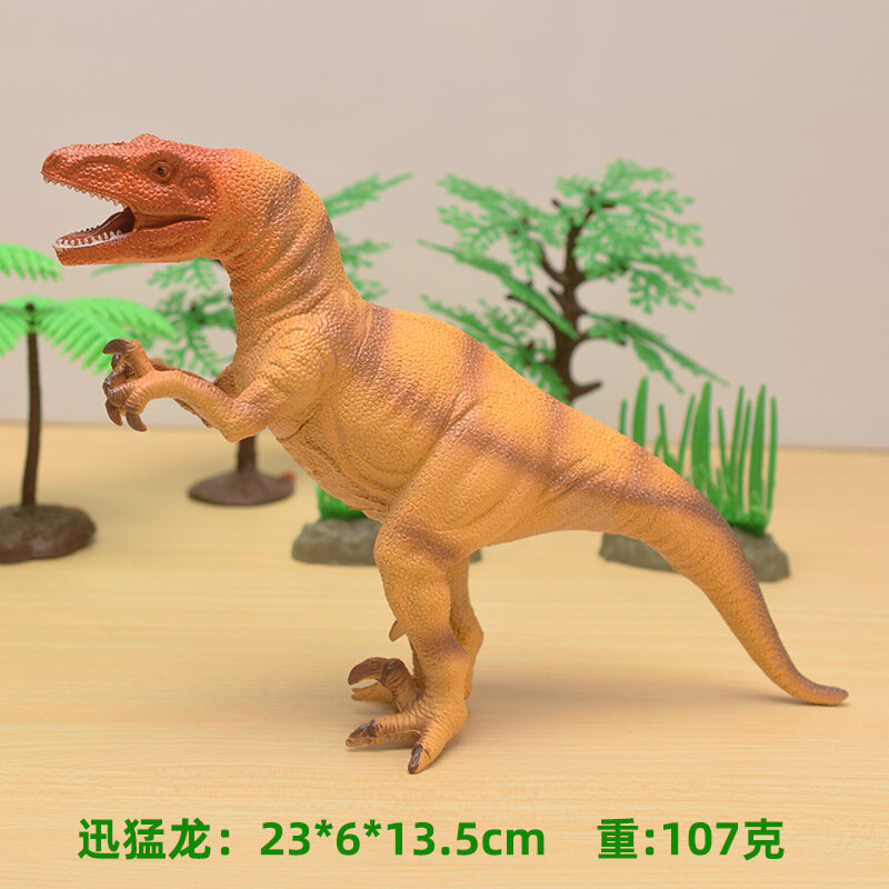 6 Models Vocal Large Tyrannosaurus Rex Triceratops Simulation Dinosaur Model Toys Soft Toys Children's Funny Sounding Toys Gift