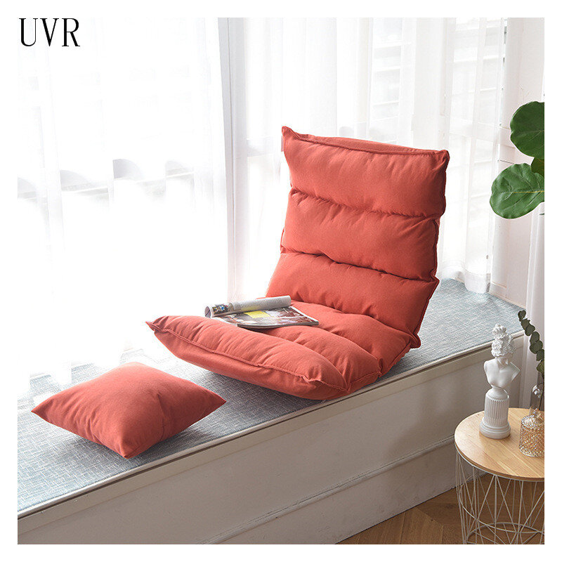 UVR 레이지 다다미 접이식 싱글 소형 아파트 침대 베이 윈도우 의자, 일본식 싱글 등받이 발코니 레저 의자