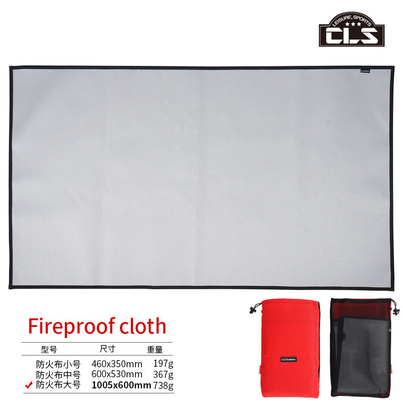 61 Outdoor Camping Fireproof Cloth Picnic Insulation Pad Flame Retardant Mat Temperature Resistant Fire Extinguishing Blanket