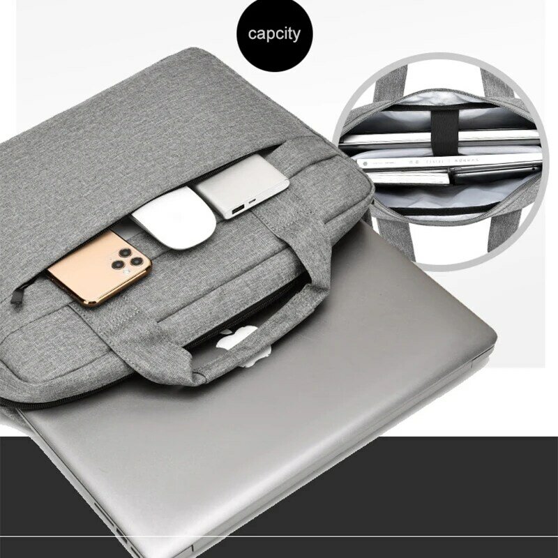 Bolsa de ordenador portátil para hombre y mujer, maletín impermeable de 14 y 13,3 pulgadas para Macbook Air Pro 13 y 15, 15,6