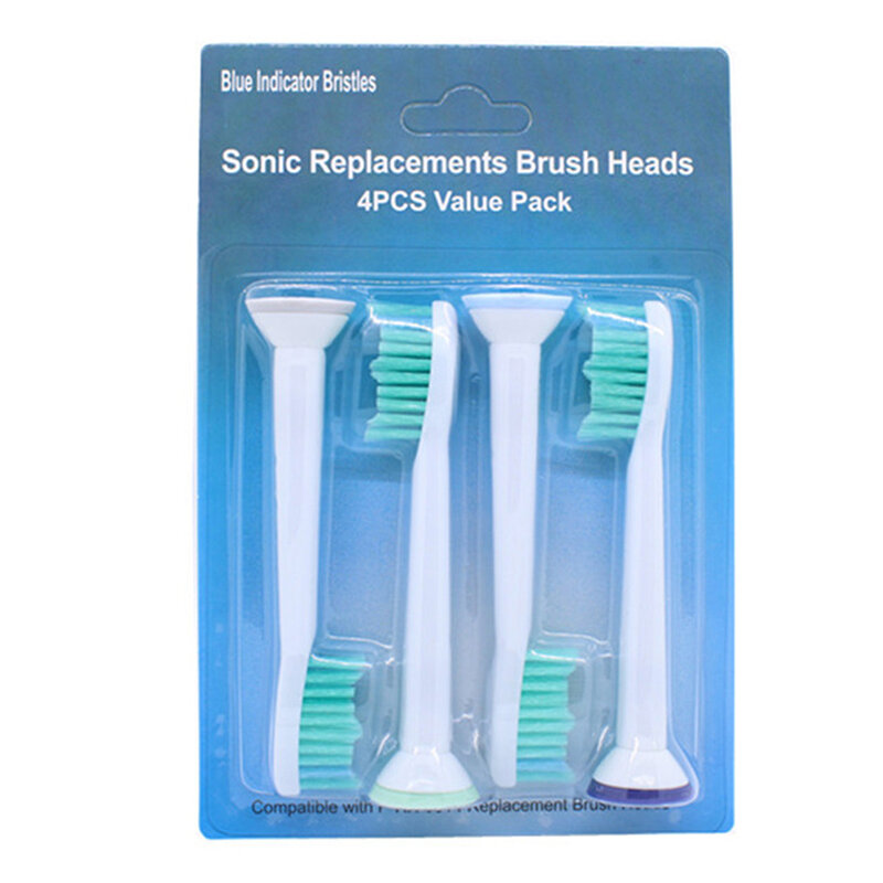 Tête de brosse à dents électrique de remplacement, 4 pièces, nettoyage en profondeur, Compatible avec Philips