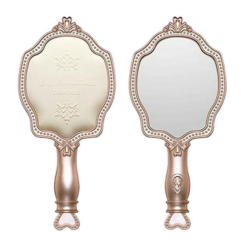 Meninas cosméticos espelho de vaidade do vintage princesa mini maquiagem espelho de mão maquiagem espelho de mão presente exclusivo para a menina