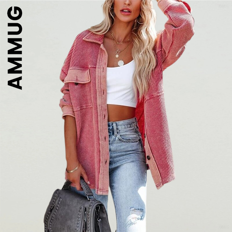 Ammug-우아한 스노우 자켓 기본 루즈핏 파카 방풍 코트 여성용, 패션, 심플, 신제품, 겨울