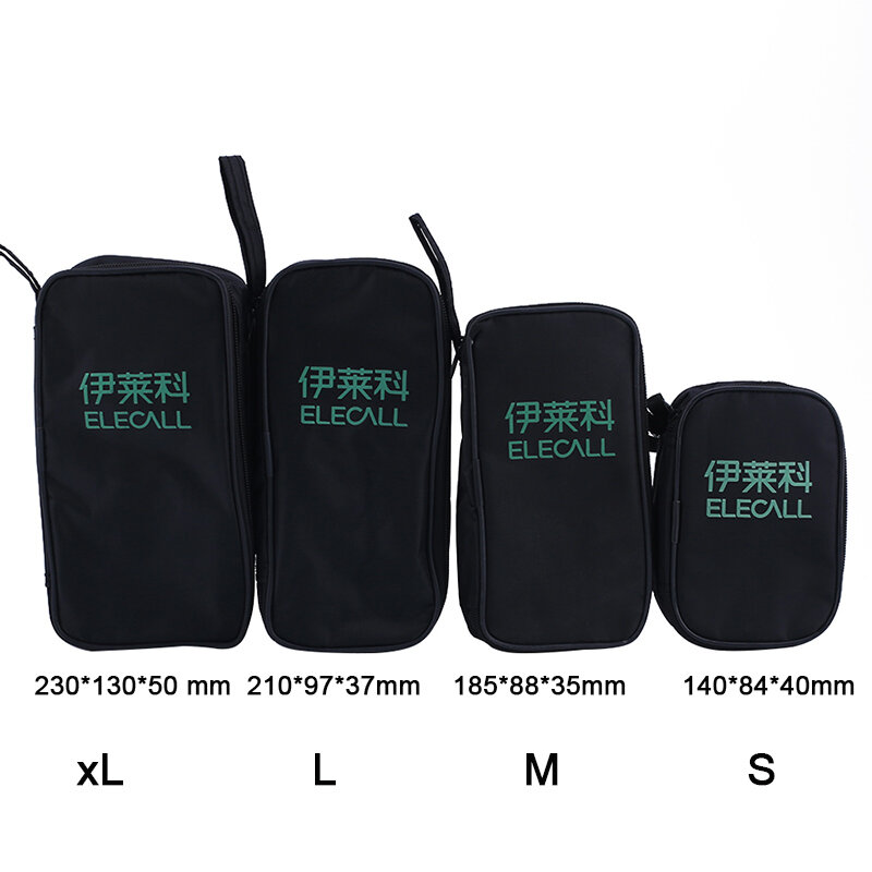 ELECALLกระเป๋าเครื่องมือสำหรับDigital Multimeterเครื่องมือชุดสีดำเครื่องมืออเนกประสงค์กระเป๋ากระเป๋าไนลอน