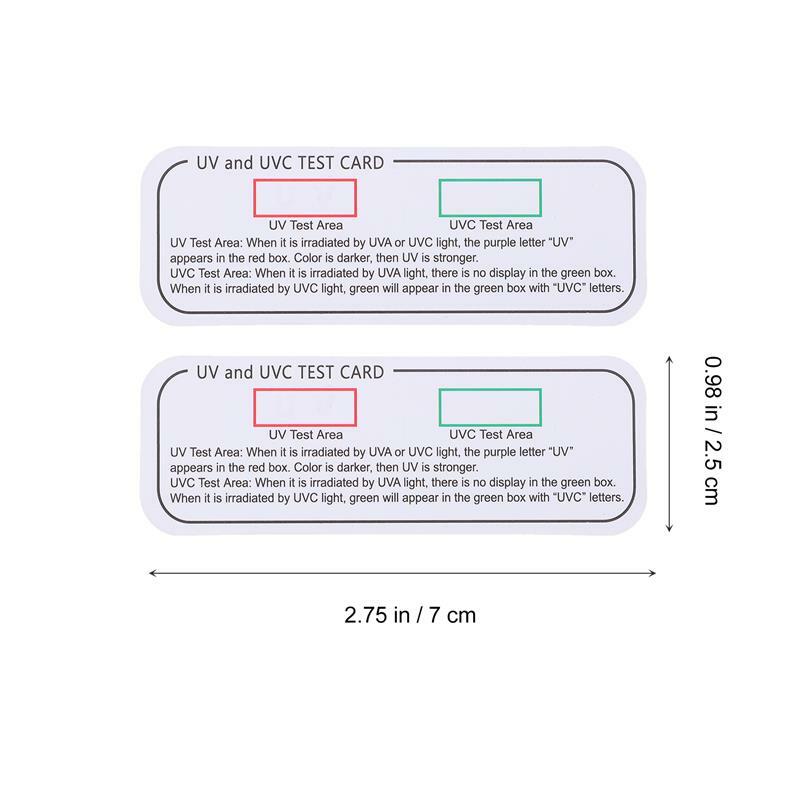 20pcs Light Test Cards UVA UVC Test Cards Light Wavelength Indicator Cards