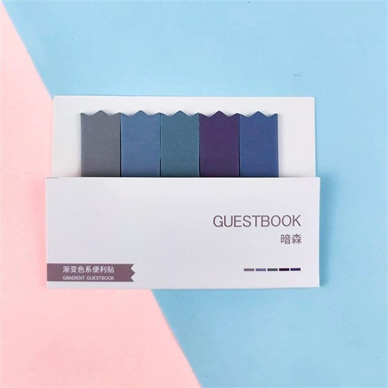 Gradient Label Paper Sticky Note Message Memo Pad Sheets Cute Index Stickers Office Accessories Korean Stationery Simple Planner