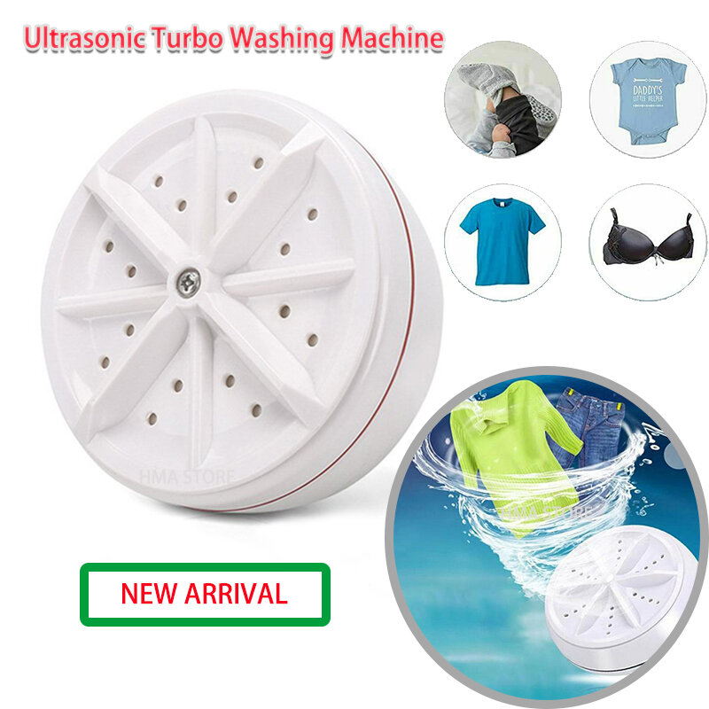 Lavadora Turbo ultrasónica, lavadora de viaje portátil, burbuja de aire y Mini lavadora giratoria, Mini lavadora Mini limpiador turbo USB Limpiador ultrasónico turbo portátil Mini lavadora