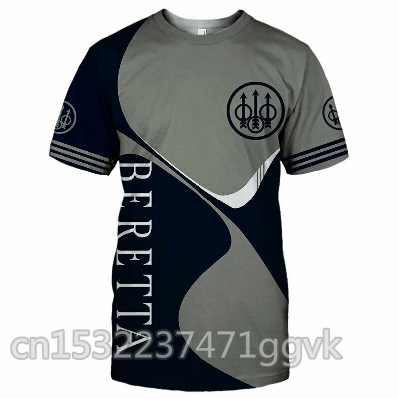 Beretta – T-shirt avec armes à feu pour hommes, imprimé en 3d, équipement de marque, pistolet, Jungle, chasse en montagne, Style militaire M9