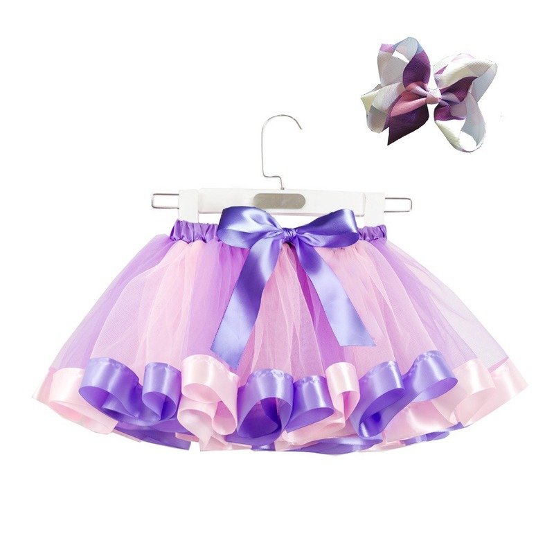 2022 New Baby Girl Clothes Tutu Skirt Colorful Mini Pettiskirt Girls Party Dance Rainbow Tulle gonne abbigliamento per bambini 12M-8T