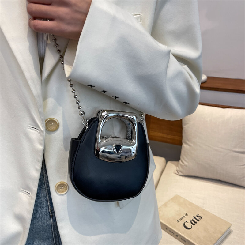Mini bolsos cruzados para mujer, a la moda, con cadena de cuero, de diseñador, de lujo, 2022
