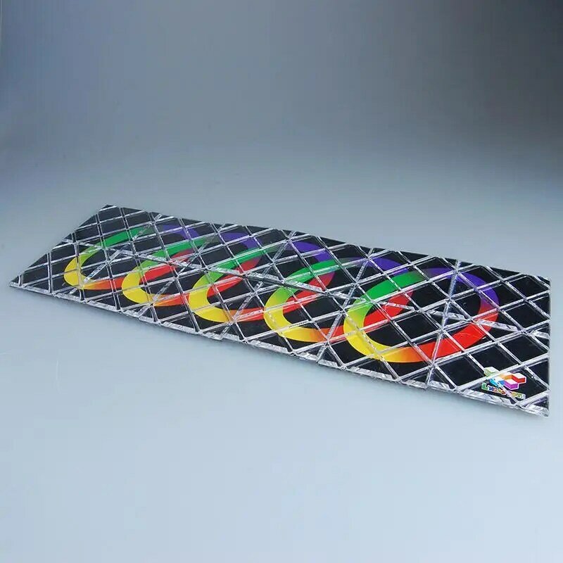 LingAo – Puzzle magique pliant, Cube torsadé, maître noir, jouets anti-Stress pour enfants et adultes, 12 panneaux, 5 anneaux
