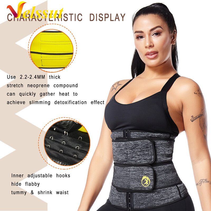 Velssut Women Trimmer Belt Weight Loss Waist Trainer Corset Tummy Control Waist Cincher Shaper Workout Girdle Slimming Belly