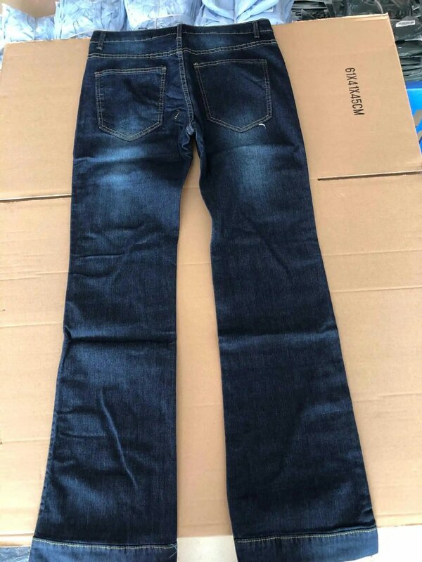 Calças de brim dos homens de cintura alta bota corte jean calças largas perna 2022 primavera roupas dos homens em linha reta denim lavado queimado calças azul moda