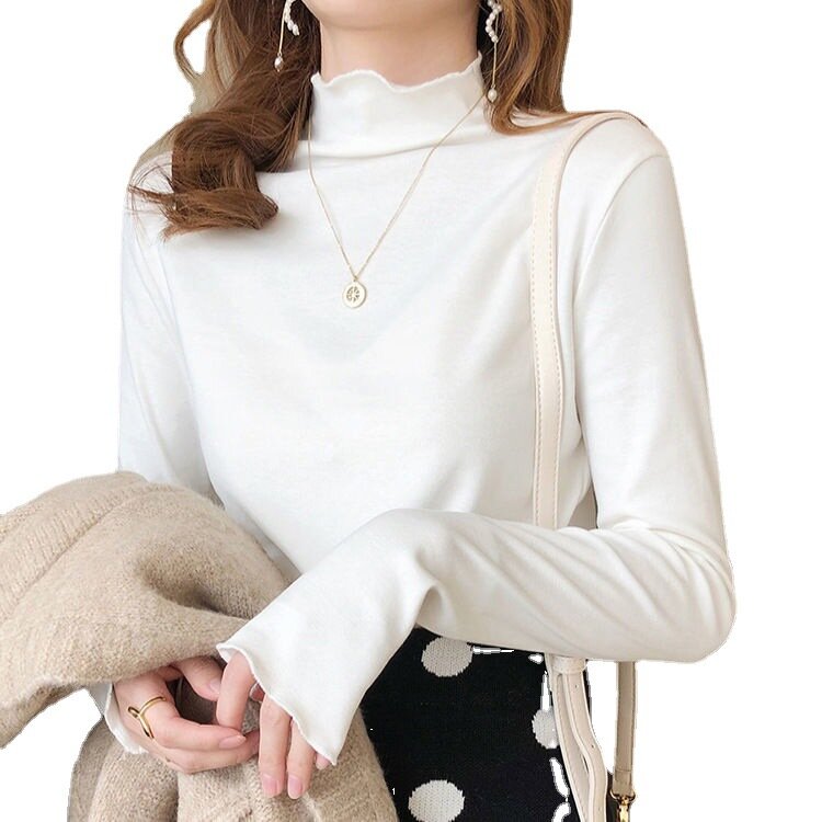 Autumn Winter Warm Women Shirts Solid Soft Lightweight Turtleneck Elegant Sweaters Office Lady Tops Female Casual Pullover