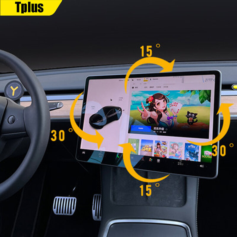 Soporte de rotación de pantalla para Tesla modelo 3, accesorio de soporte de pantalla para GPS de coche, izquierda Y derecha, para 2017-2022
