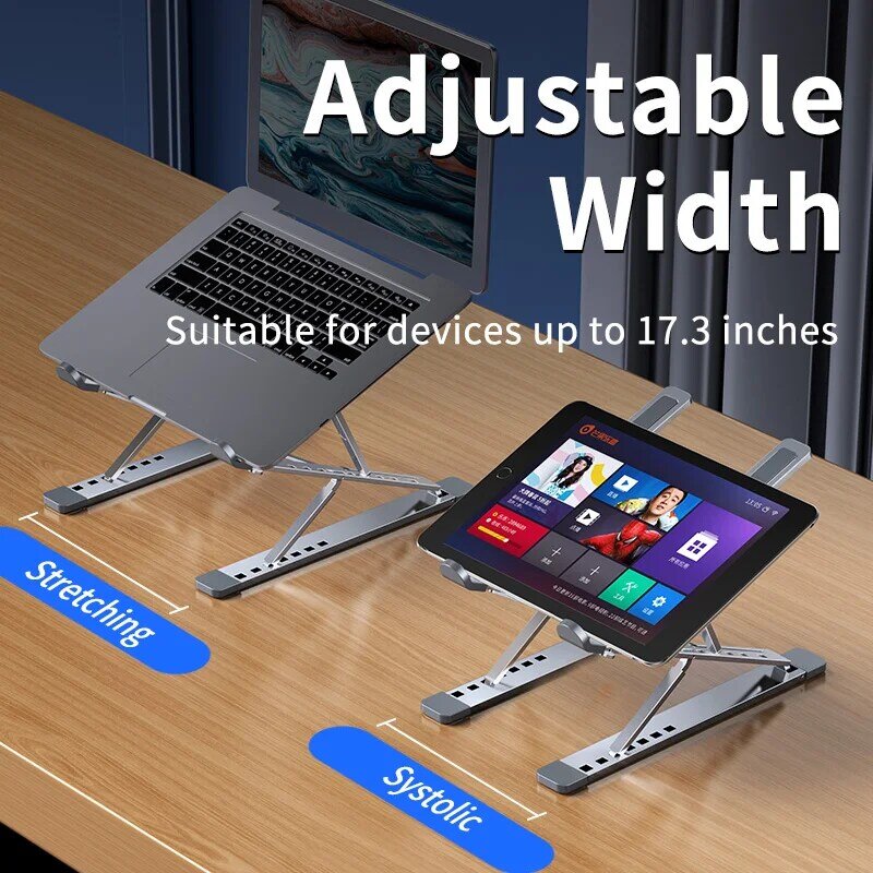 Support pliable en aluminium pour ordinateur portable, tablette pour Macbook, réglable pour ordinateur portable